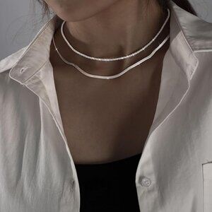 NEW! Dainty Layered Necklaces for Women Silver Trendy Layering